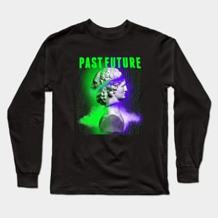 Janus Mythology Vaporwave Green and Purple 2 Long Sleeve T-Shirt